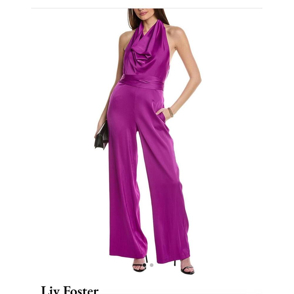 NWT Liv Foster “Connie” Wild Orchid Jumpsuit — Strapless / Column Style — Size 4